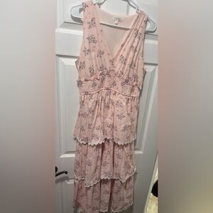 TCEC Pink Floral Layered Dress
